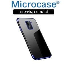 Microcase Xiaomi Redmi Note 9 Pro Plating Series Soft Silikon Kılıf - Mavi