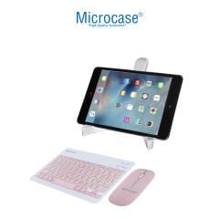 Microcase Xiaomi mi pad 6 11 inch  Tablet Uyumlu Tablet Çanta+Türkçe Bluetooth Klavye +Mouse+ Standı - Pembe AL8127