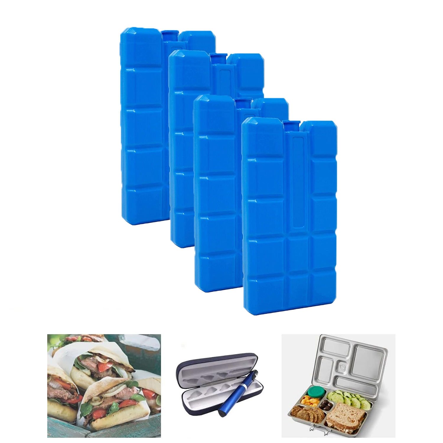 Microcase 400ml İçi Su Dolu Buz Kasedi 48 Saat Korumalı Buz Aküsü 4 Adet AL4655