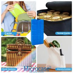 Microcase 400ml İçi Su Dolu Buz Kasedi 48 Saat Korumalı Buz Aküsü 4 Adet AL4655