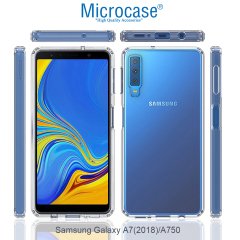Microcase Samsung Galaxy A7 2018 İnce 0.2 mm Silikon Kılıf + CAM
