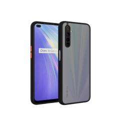 Microcase Realme 6 Pro London Serisi Sert Kılıf - Buzlu Siyah