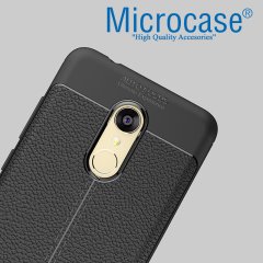 Xiaomi Redmi 5 5.7' Leather Tpu Silikon Kılıf + Tempered Cam