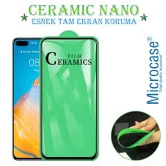 Microcase Huawei P40 Tam Kaplayan Esnek Ceramic Nano Ekran Koruma - Siyah