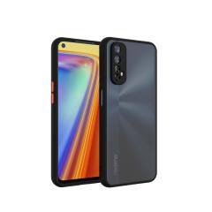 Microcase Realme 7 London Serisi Sert Kılıf - Buzlu Siyah