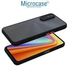 Microcase Realme 7 London Serisi Sert Kılıf - Buzlu Siyah