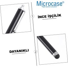 Microcase Universal Tüm Dokunmatik Cihazlarla Uyumlu Akıllı Dokunmatik Kalem 4 Adet AL4648 Siyah