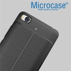 Xiaomi Mi 5S Leather Tpu Silikon Kılıf + Tempered Cam