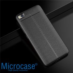 Xiaomi Mi 5S Leather Tpu Silikon Kılıf + Tempered Cam