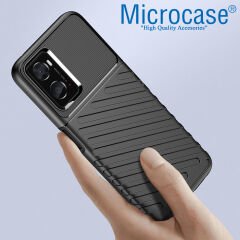 Microcase Oppo A36 / Realme 9i Thunder Serisi Darbeye Dayanıklı Silikon Kılıf - Siyah AL3421