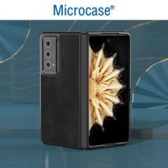 Microcase Honor Magic V2 için Deri Desenli Plastik Koruma Kılıf - AL3156