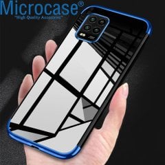 Microcase Xiaomi Mi10 Lite Plating Series Soft Silikon Kılıf - Mavi