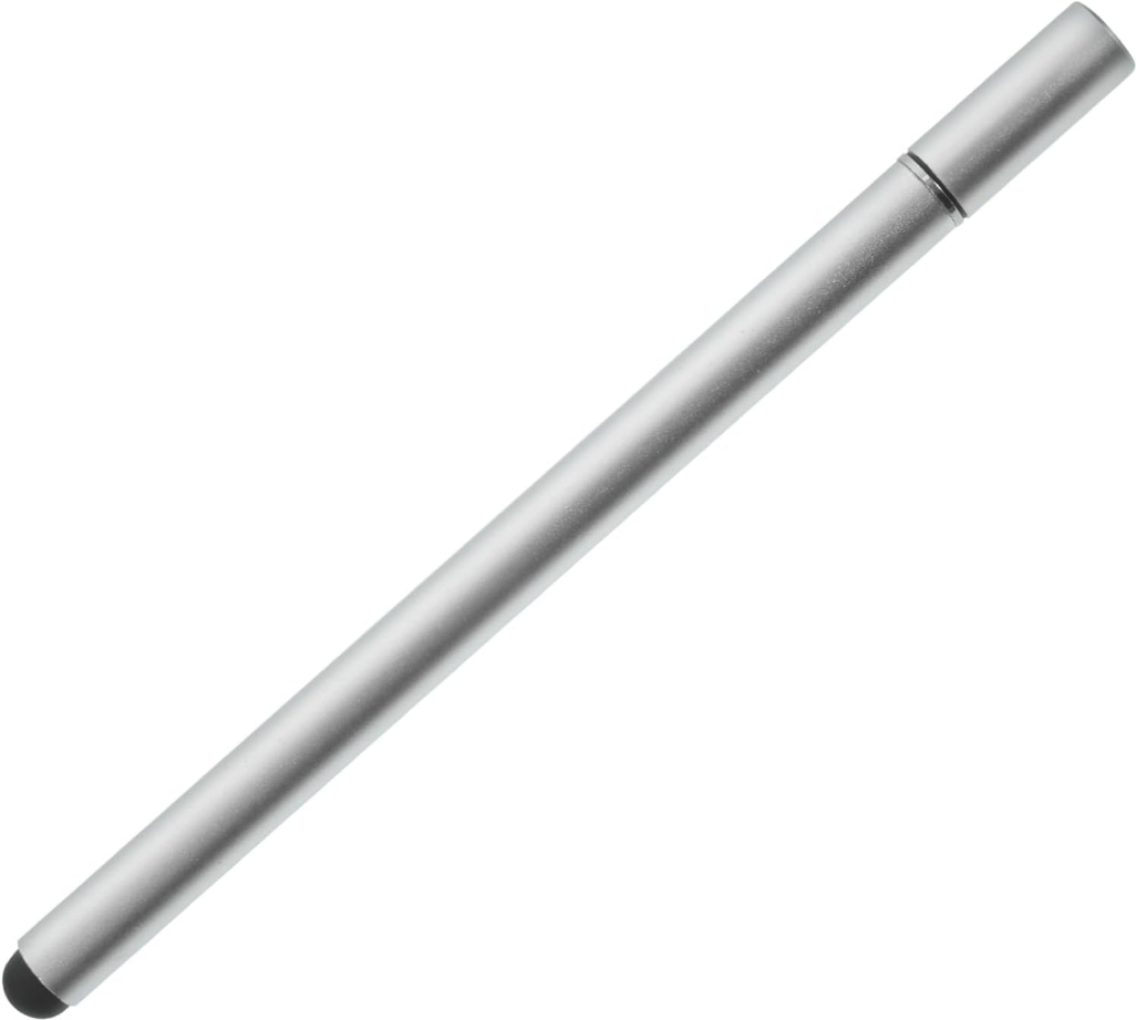 Microcase Universal Telefon Tablet iPad Metalik Gri 2in1 Disk Uçlu Stylus Pen Dokunmatik Kalem - AL3466