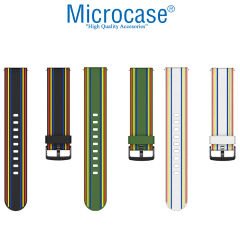 Microcase Samsung Galaxy Watch 4 Classic 46mm için Çizgi Desenli Silikon Kordon Kayış - KY28