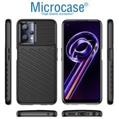 Microcase Realme 9 Pro Thunder Serisi Darbeye Dayanıklı Silikon Kılıf - Siyah AL3421