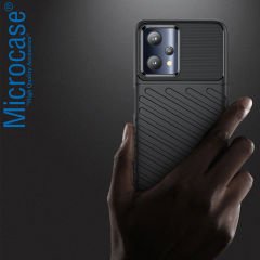 Microcase Realme 9 Pro Thunder Serisi Darbeye Dayanıklı Silikon Kılıf - Siyah AL3421