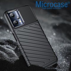Microcase Realme 9 Pro Thunder Serisi Darbeye Dayanıklı Silikon Kılıf - Siyah AL3421