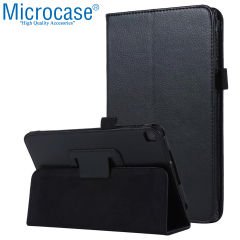 Microcase Samsung Galaxy Tab A7 Lite T220 Tablet Book Case Standlı Deri Kılıf - Siyah