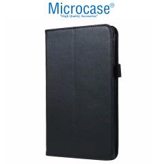 Microcase Samsung Galaxy Tab A7 Lite T220 Tablet Book Case Standlı Deri Kılıf - Siyah