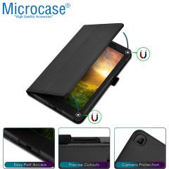 Microcase Samsung Galaxy Tab A7 Lite T220 Tablet Book Case Standlı Deri Kılıf - Siyah
