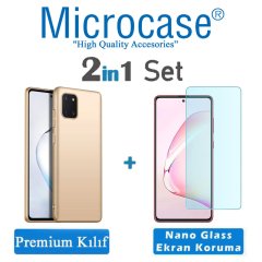 Microcase Samsung Galaxy A81 Premium Matte Silikon Kılıf + Nano Esnek Ekran Koruma Filmi