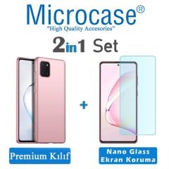 Microcase Samsung Galaxy A81 Premium Matte Silikon Kılıf + Nano Esnek Ekran Koruma Filmi