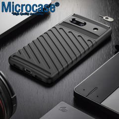 Microcase Google Pixel 7A Thunder Serisi Darbeye Dayanıklı Silikon Kılıf - Siyah AL3421