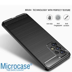 Microcase Samsung Galaxy A33 5G Brushed Carbon Fiber Silikon Kılıf - Siyah