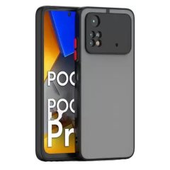 Microcase Xiaomi Poco X4 Pro 5G London Serisi Darbeye Dayanıklı Kılıf - Buzlu Siyah