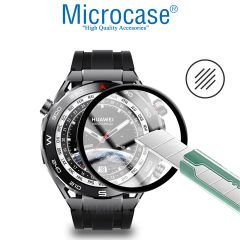 Microcase Huawei Watch Ultimate Tam Kaplayan Kavisli Ekran Koruyucu 3D Pet Film - Siyah AL3385
