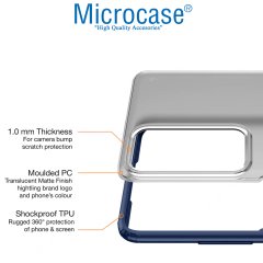 Microcase Xiaomi 12 Pro Luna Serisi Köşe Korumalı Sert Rubber Kılıf - Mavi