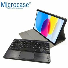 Microcase Lenovo Tab P12 TB370FU 12.7 inch Tablet ile  Uyumlu  Tablet Bluetooth Klavye + Touchpad Standlı Kılıf - Bkk2