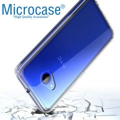 HTC U11 Life İnce Soft Silikon Kılıf + Tempered Cam