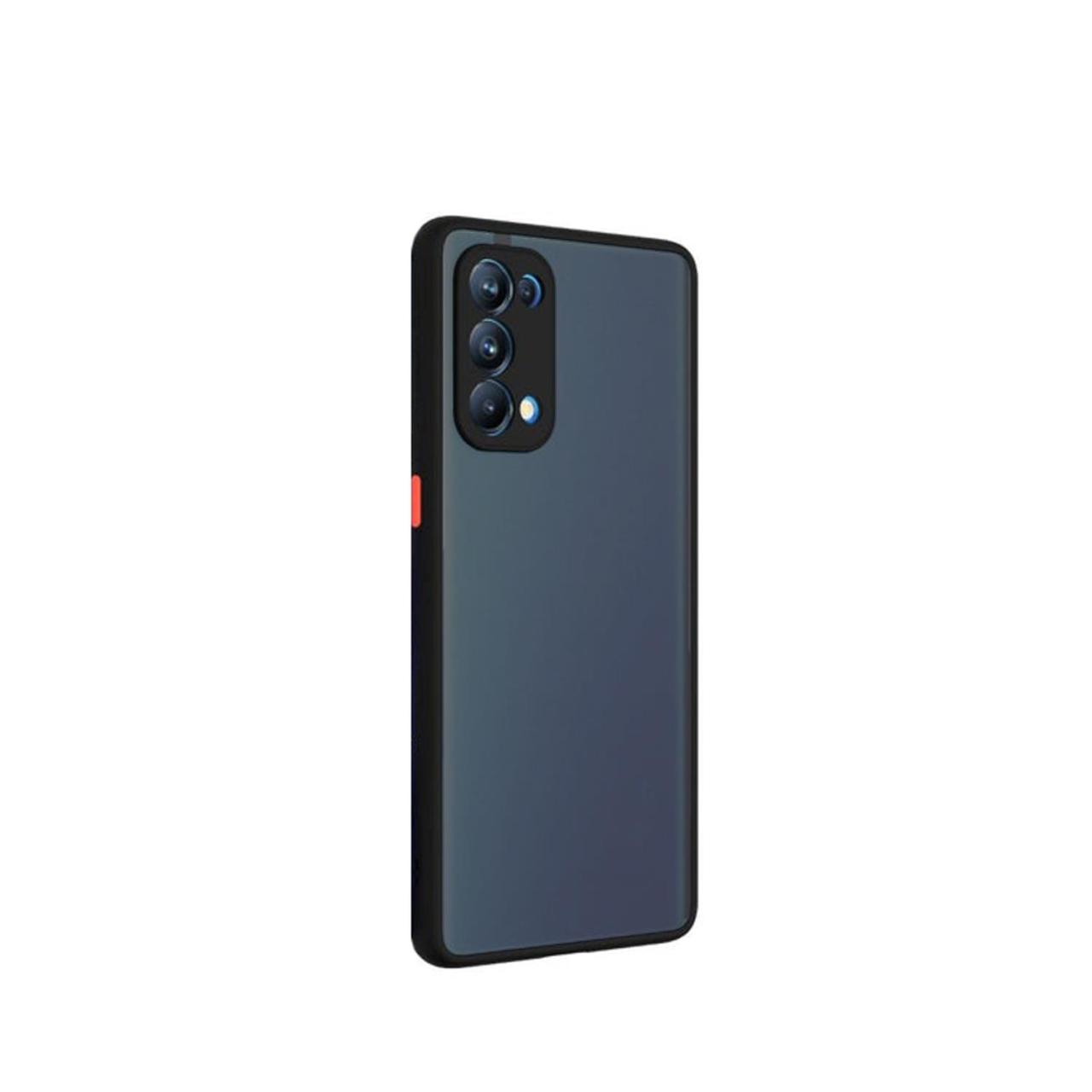 Microcase Oppo Reno 5 (5G) London Serisi Kılıf - Buzlu Siyah