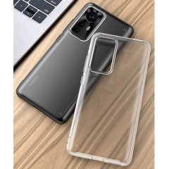 Microcase Xiaomi 12 Pro Luna Serisi Köşe Korumalı Sert Rubber Kılıf - Şeffaf