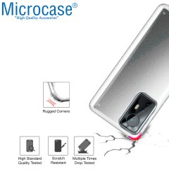 Microcase Xiaomi 12 Pro Luna Serisi Köşe Korumalı Sert Rubber Kılıf - Şeffaf