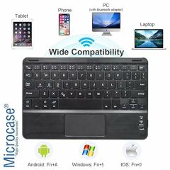Microcase Lenovo Tab P11 2.Nesil ile Uyumlu Tablet Bluetooth Klavye + Touchpad Standlı Kılıf - BKK2