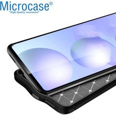 Microcase Samsung Galaxy S23 Leather Serisi Deri Efekt Silikon Kılıf - Siyah AL3337
