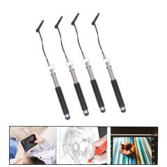 Microcase Universal Tüm Dokunmatik Cihazlarla Uyumlu Akıllı Mini Dokunmatik Kalem 4 Adet AL4649 Siyah