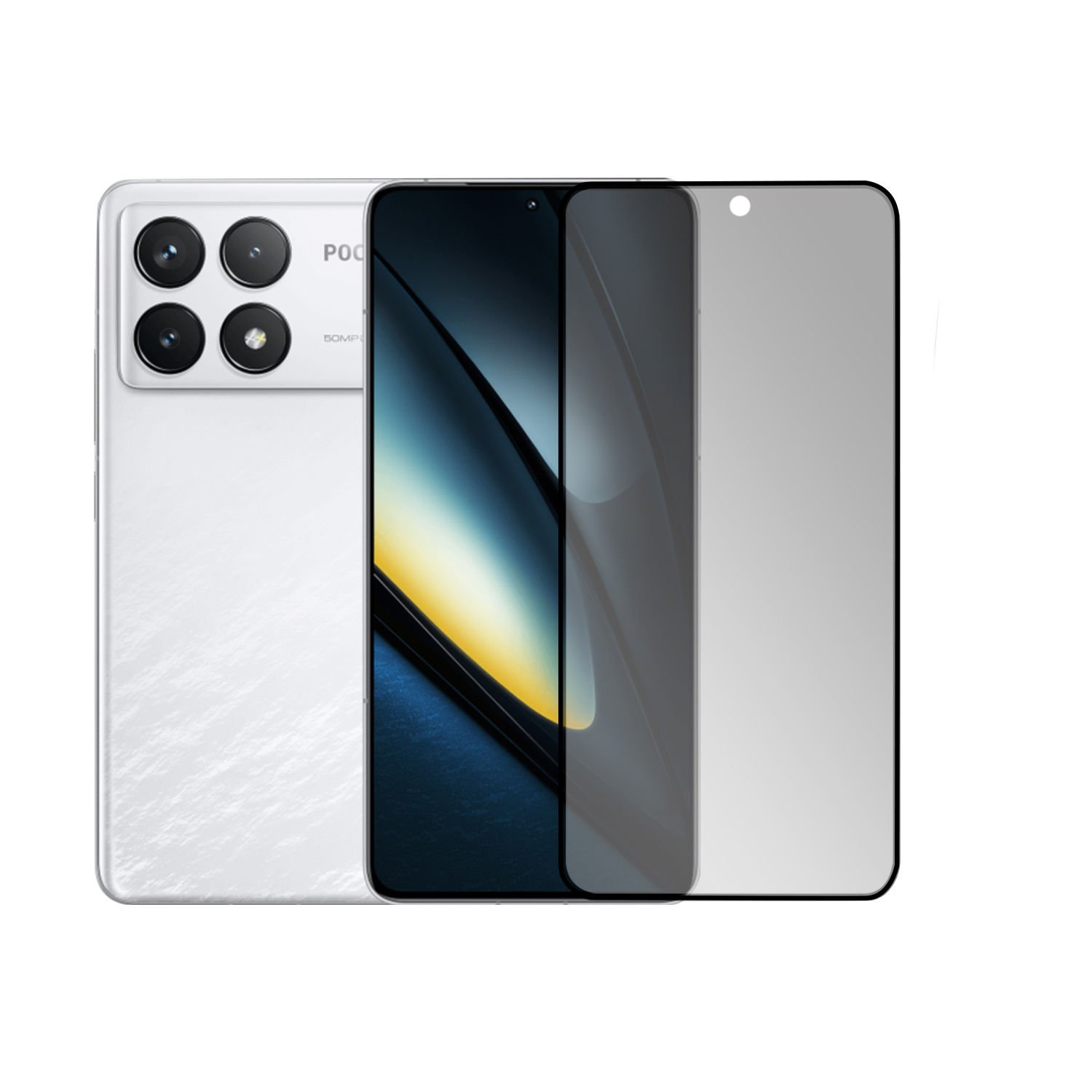 Microcase Poco F6 Pro  / Xiaomi Redmi K70 Pro Tam Kaplayan Çerçeveli Mat Cam Koruma - AL3124