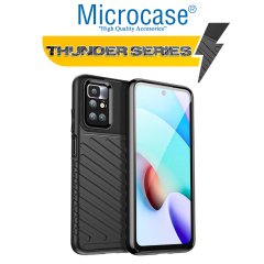 Microcase Xiaomi Redmi 10 Thunder Serisi Darbeye Dayanıklı Silikon Kılıf - Siyah