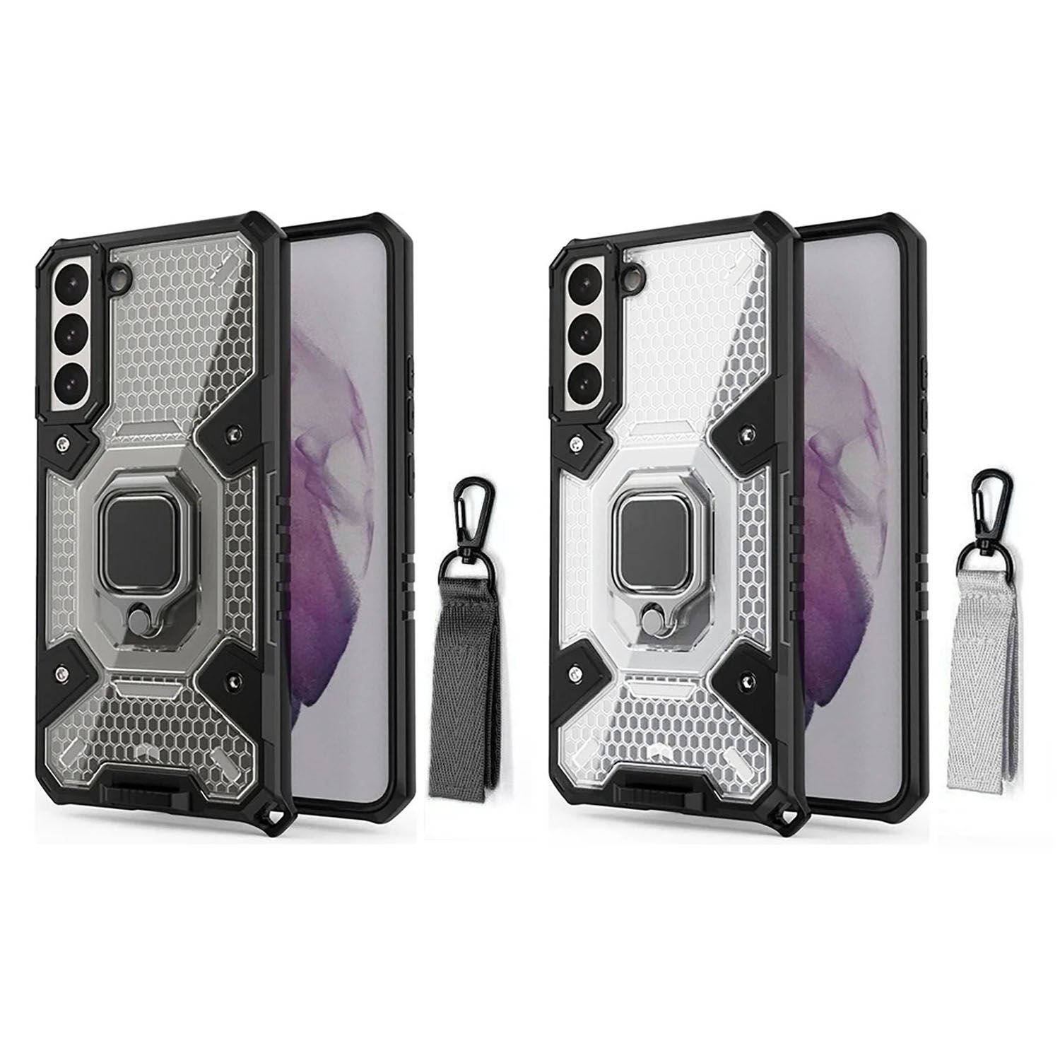 Microcase Samsung Galaxy S22 Plus Capsule Serisi Kayış Askılı Yüzük Standlı Armor Kılıf - AL8119