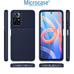 Microcase Xiaomi Redmi 10 Thunder Serisi Darbeye Dayanıklı Silikon Kılıf - Mavi