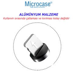 Microcase Yuvarlak Manyetik Mıknatıslı  Şarj Kablosu  Ucu Lightning-AL4635