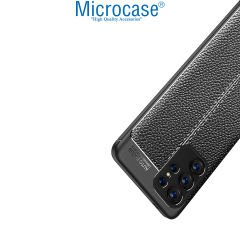 Microcase Samsung Galaxy S23 Ultra Leather Serisi Deri Efekt Silikon Kılıf - Siyah AL3337