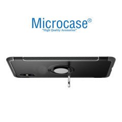 Microcase Xiaomi Mi 8 Pro Yüzük Standlı Armor Silikon Kılıf + CAM