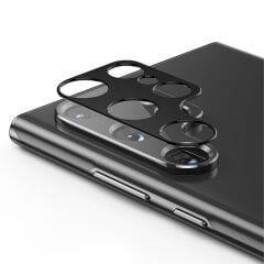 Microcase Samsung Galaxy S23 Ultra Kamera Lens Koruma Halkası - Kapalı Tasarım Siyah AL3401