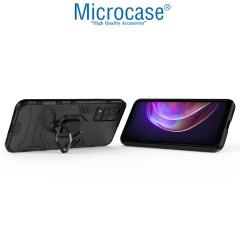 Microcase Vivo V21 4G Batman Serisi Yüzüklü Armor Kılıf - Siyah