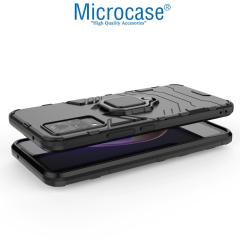 Microcase Vivo V21 4G Batman Serisi Yüzüklü Armor Kılıf - Siyah