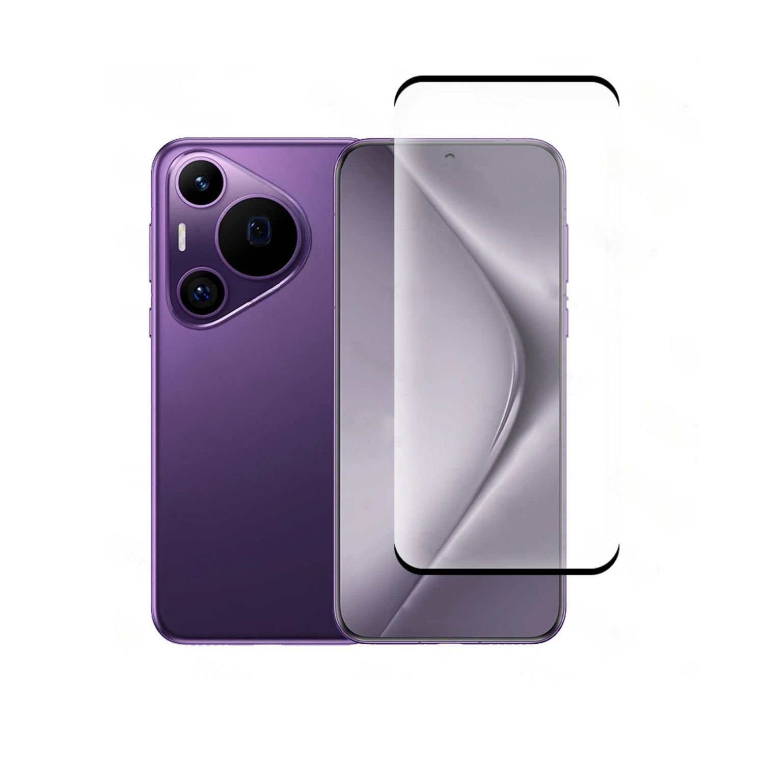 Microcase Huawei Pura 70 Pro / Pura 70 Pro Plus 3D Curved Tam Kaplayan Kavisli Tempered Cam Ekran Koruyucu - AL3282
